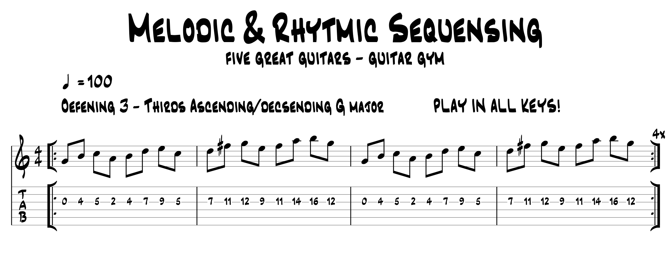 Guitar Gym - Sequencing oefening 3#1